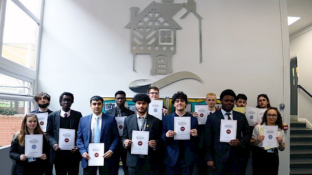 Holcombe Grammar School students receive UK Chemistry Olympiad Awards.