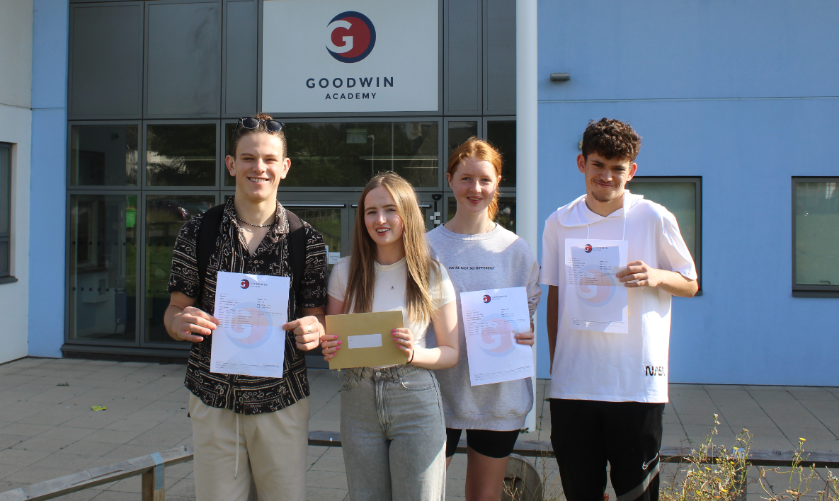 Goodwin Academy students collect A-Level Results